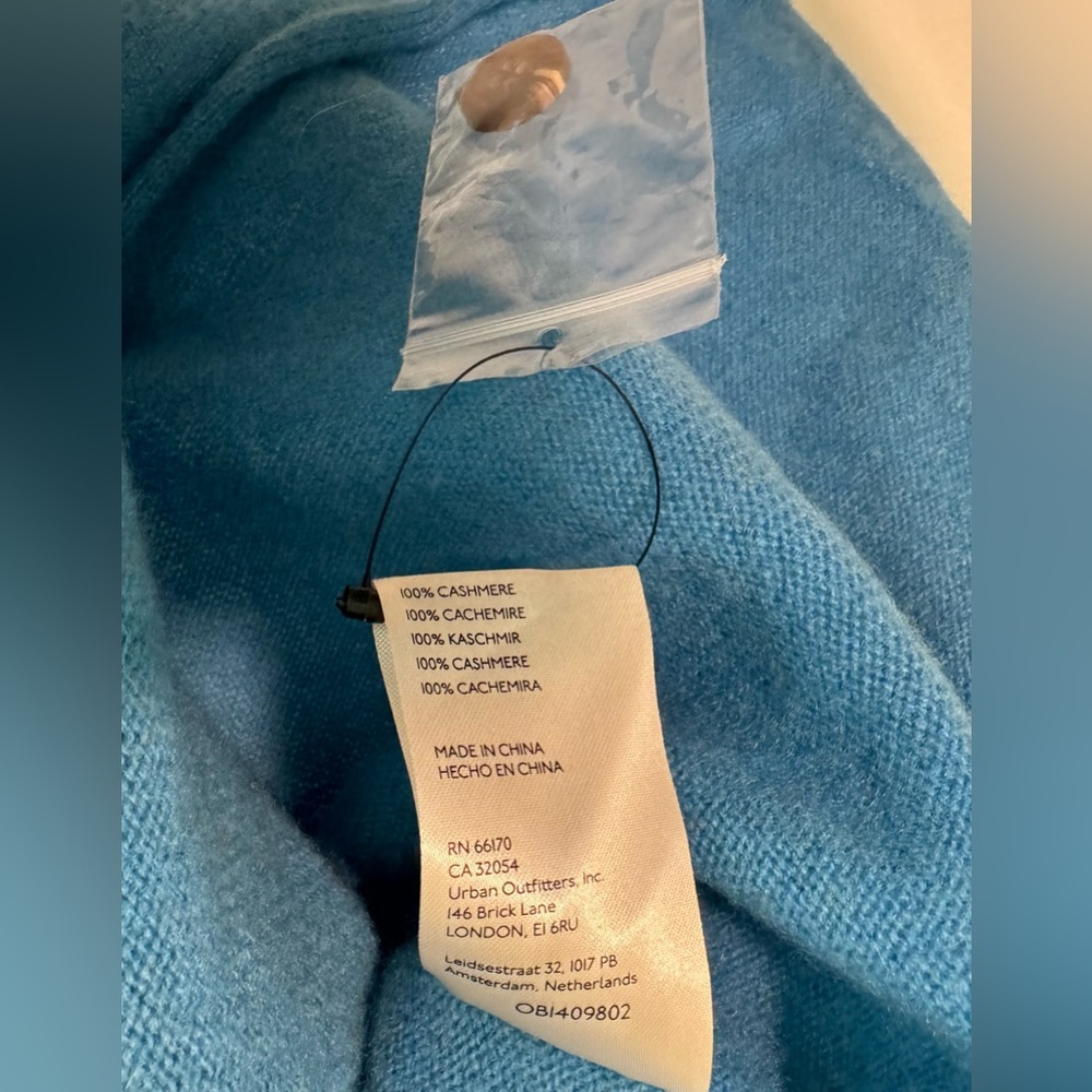 Free people Paloma Cashmere Cardigan 100% Cashmere women’s size Size blue NWOT - Picture 4 of 7